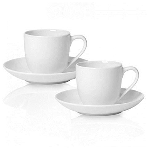 For Me Set Espresso, Porcellana, Bianco, 2 Pezzi - Foto 1