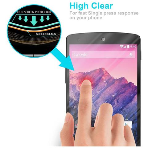 Pellicola Di Armatura Compatibile Con Lg Nexus 5 In Elevata Trasparenza - Vetro Temperato (tempered) Di Protezione Del Display In Durezza 9h Con 3d Touch - Foto 8