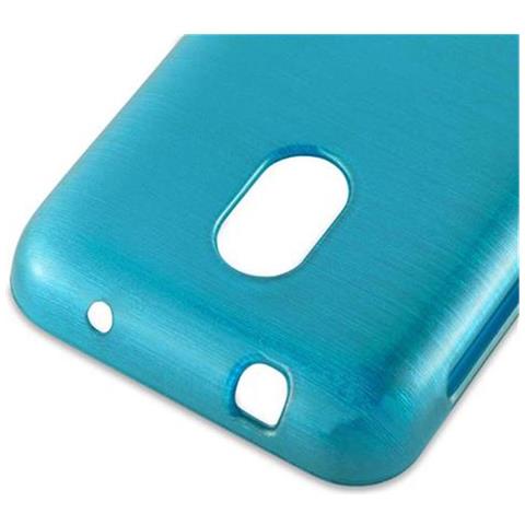 Custodia Compatibile Con Nokia Lumia 620 In Turchese - Coperchio Protettivo In Silicone Tpu Flessibile Con Design Spazzolato - Foto 7