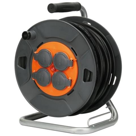 Avvolgitore Da Cantiere Ip44 - 4 Prese 16a - 3g1,5mm² - 40 M - Foto 1