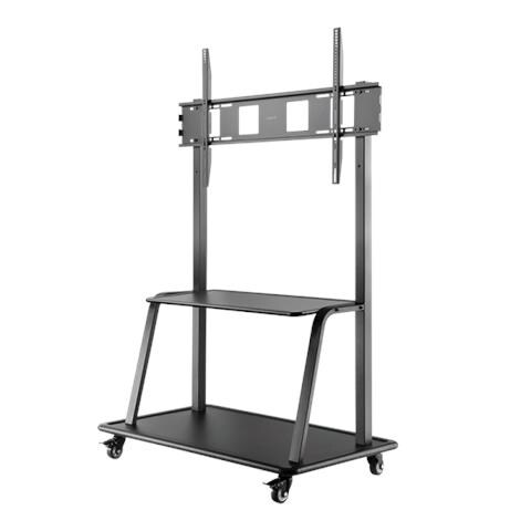 BP0085 base da pavimento per tv a schermo piatto 3,81 m (150") Banco a rotelle per monitor portatili a schermo piatto Nero - Foto 3