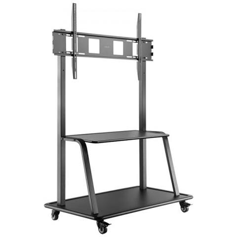 BP0085 base da pavimento per tv a schermo piatto 3,81 m (150") Banco a rotelle per monitor portatili a schermo piatto Nero - Foto 1