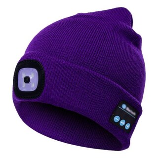 Powcan Berretto Con Cuffie Bluetooth E Luci LED Ricaricabili – Unisex Per Corsa, Sci, Trekking – Risposta Alle Chiamate E Musica
