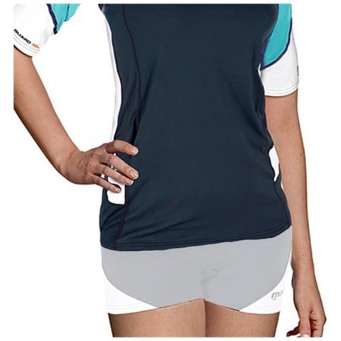 Rash Guard Loose Fit Manica Corta Donna Nero / acquamarina 2 - Foto 3