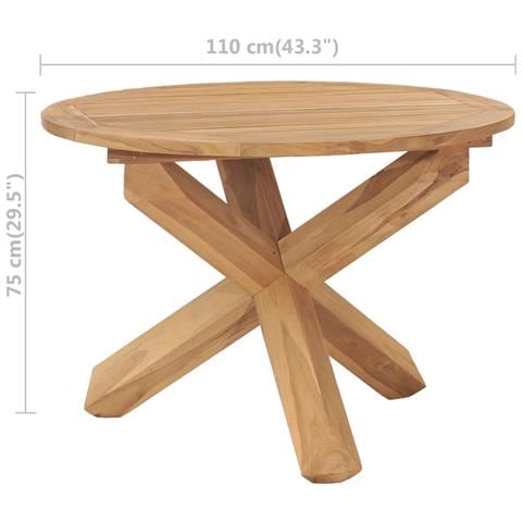 Tavolo Da Pranzo Da Giardino 110x75 Cm Legno Massello Di Teak - Foto 2