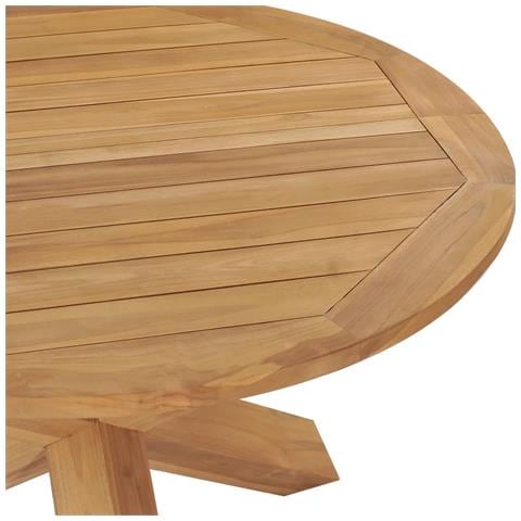 Tavolo Da Pranzo Da Giardino 110x75 Cm Legno Massello Di Teak - Foto 6