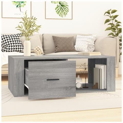 Tavolino Salotto Grigio Sonoma 100x50,5x35 Cm Legno Multistrato - Foto 2