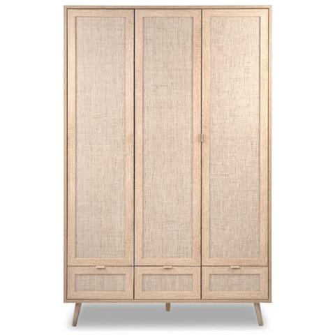 Armadio Bali 60b 3 Ante E 3 Cassetti Effetto Vimini - Foto 1