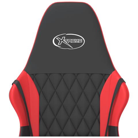 Sedia Da Gaming Massaggiante Rosso E Nero In Similpelle - Foto 8