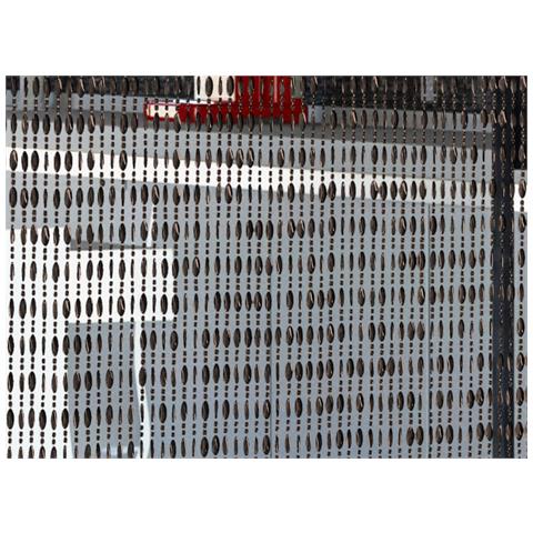 Tenda Antimosca Antirumore Catenella Perline A Caduta Pannello Porta Finestra Casa Marrone 140x230 Marrone - Foto 2