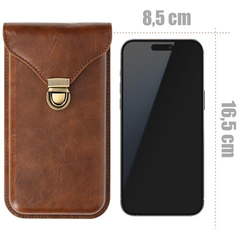 Custodia Da Cintura Verticale Per Smartphone 6,7'' Portacarte Passante - Foto 2