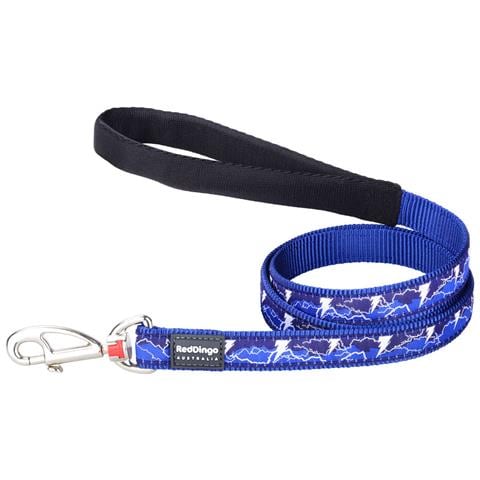 Guinzaglio Per Cani Style Lightning Blu Marino 2 X 120 Cm - Foto 1