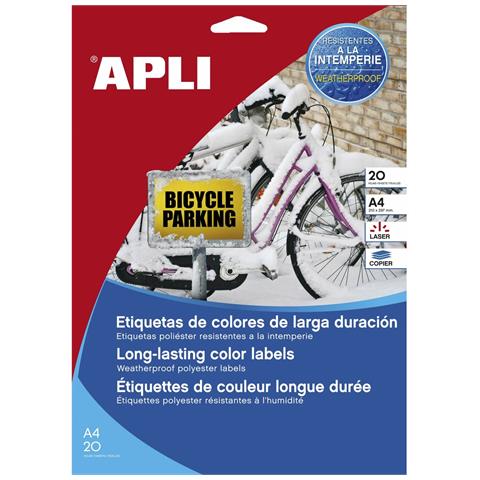 Etichette Per Stampante Giallo 20 Foglie 210 X 297 Mm - Foto 1