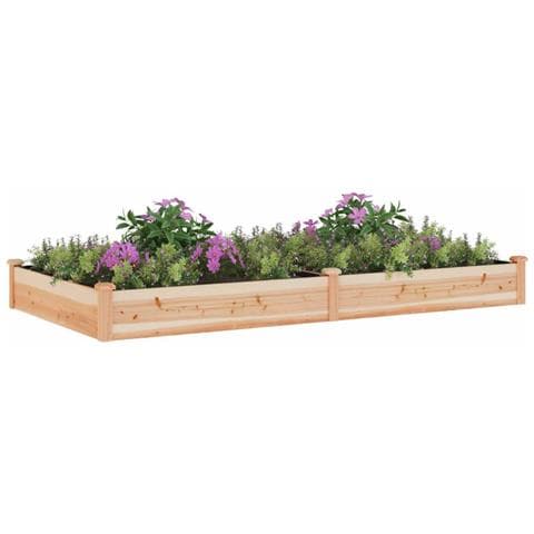 Fioriera Rialzata Giardino Fodera 240x120x25 Cm Massello Abete - Foto 3