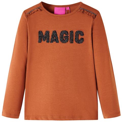 Maglietta Da Bambina A Maniche Lunghe Cognac 104 - Foto 1