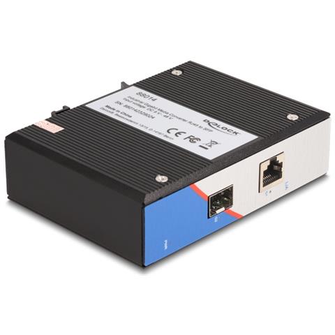 Convertitore multimediale industriale Gigabit da RJ45 a SFP per guida DIN - Foto 1