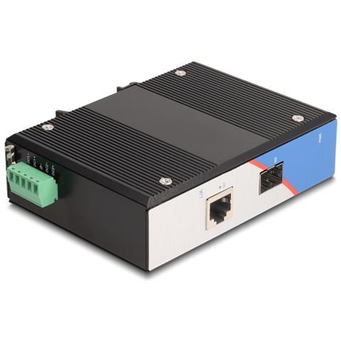 Convertitore multimediale industriale Gigabit da RJ45 a SFP per guida DIN - Foto 4