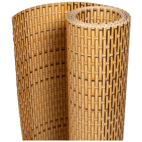 Paravento Da Balcone Marrone Chiaro 400x90 Cm In Polyrattan - Foto 1