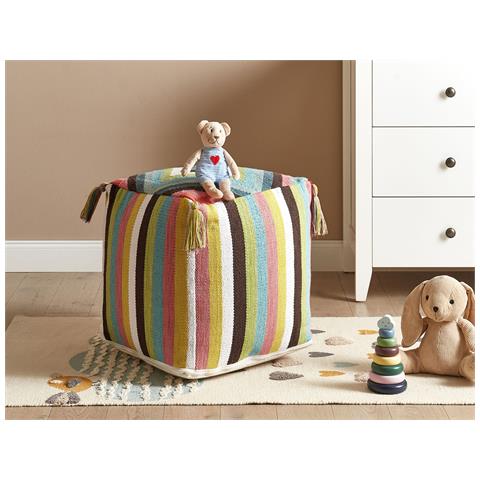 Pouf Moneasa Cotone Multicolore - Foto 1
