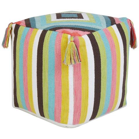 Pouf Moneasa Cotone Multicolore - Foto 2