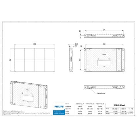 Videowall 27.5" LED 27BDL9015L 4K Ultra HD 3840x2160 Pixel - Foto 5