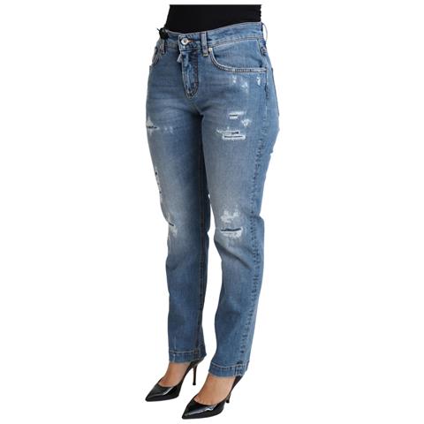 Jeans Skinny In Misto Cotone Denim Skinny Blu - It36 - Xs - Foto 2