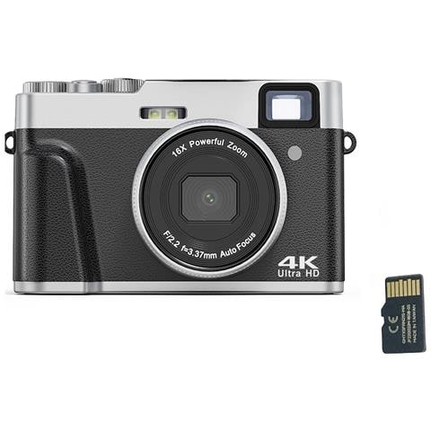 Fotocamera Digitale 4k / 48 Mp /zoom 16x /autofocus /mirino /anti-shake /scheda Da 32 Gb - Foto 1