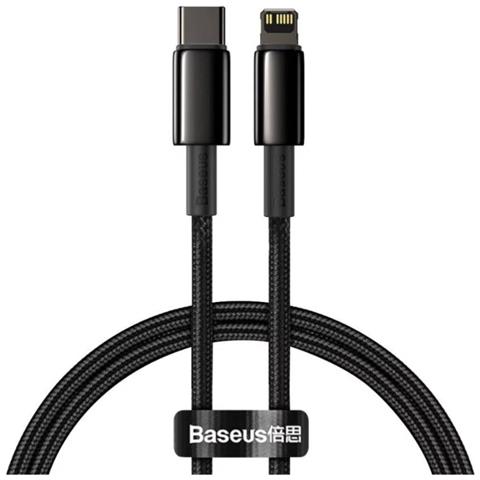 Cavo Di Ricarica E Trasferimento Usb-c-lightning 20w 1m, Nero - Foto 1