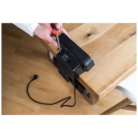 1153580210 prolunghe e multiple 2 m 9 presa (e) AC Interno Nero, Argento - Foto 2