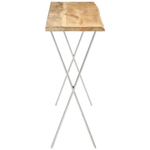 Tavolo Consolle Bordi Vivi 105x33x76 Cm Legno Massello Di Mango - Foto 3
