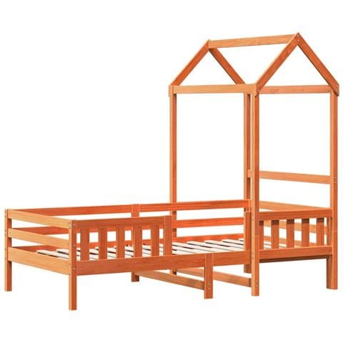 Giroletto Con Tetto Cera 90x200 Cm Legno Massello Pino - Foto 3
