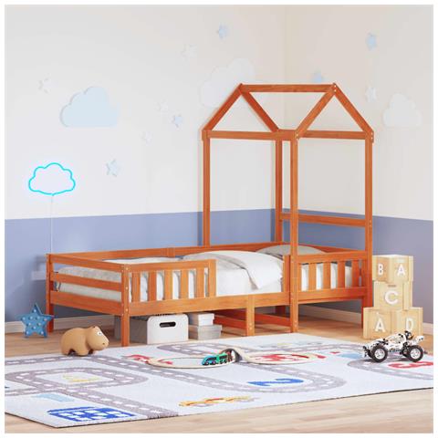 Giroletto Con Tetto Cera 90x200 Cm Legno Massello Pino - Foto 1