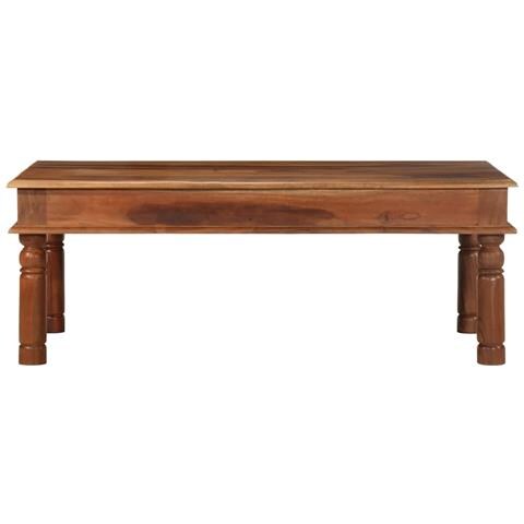 Tavolino Da Salotto 110x60x40 Cm In Legno Massello Di Acacia - Foto 2