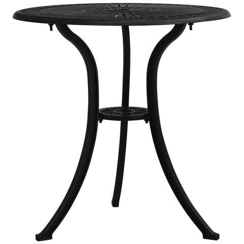 Tavolo Da Giardino Nero 62x62x65 Cm In Alluminio Pressofuso - Foto 2