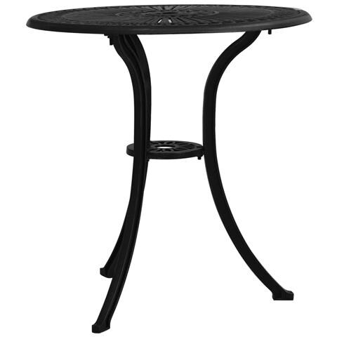 Tavolo Da Giardino Nero 62x62x65 Cm In Alluminio Pressofuso - Foto 1