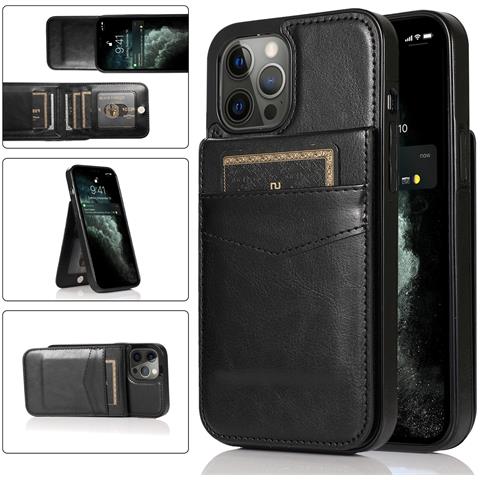 Custodia A Libro In Pelle Con Porta Carte Per Iphone 16 Pro Max - Foto 2