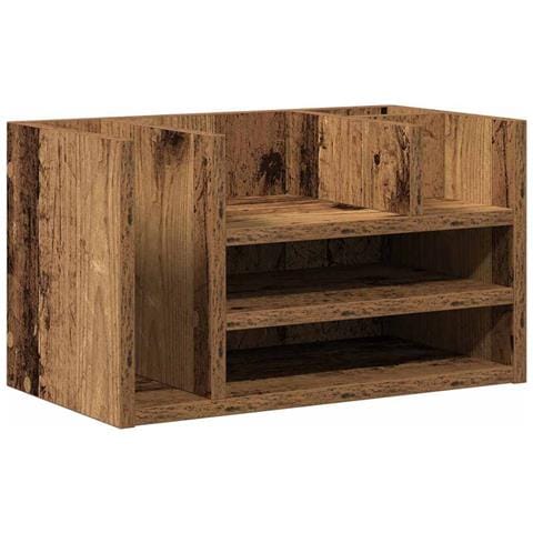 Organizzatore da scrivania Rovere Vecchio 44.5x24x25 cm Legno Ingenerizzato - Foto 1