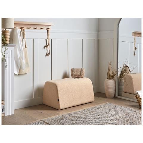 Pouf Sinclair Bouclé Beige - Foto 1