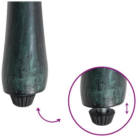 Sdraio da giardino  2 pz Verde in alluminio - Foto 9