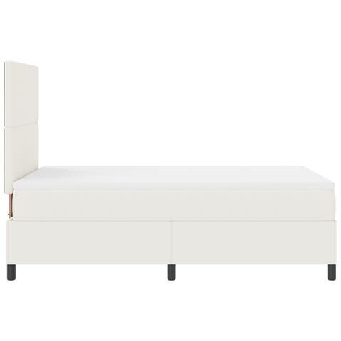 Letto con Box Spring e Materasso Crema 120x200 cm Tessuto in Corduroy - Foto 9
