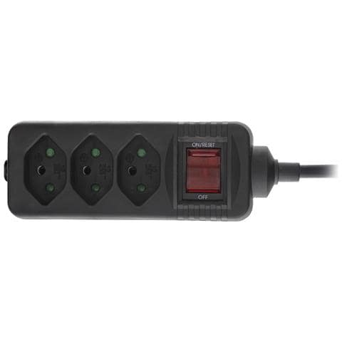 Multipresa SVIZZERA, 3 vie, con interruttore, 1,5 m, nero - Foto 3