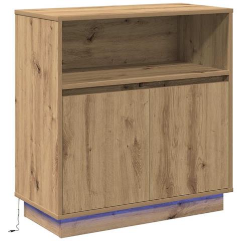 Credenza con LED rovere artigianale 71 x 34.5 x 75 cm - Foto 1
