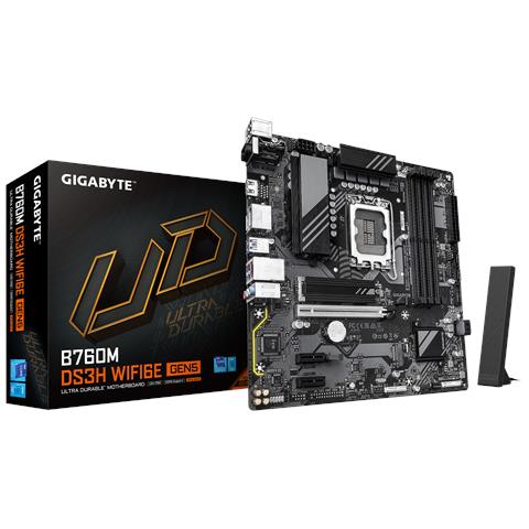 Scheda Madre B760M DS3H WIFI6E GEN5 Socket LGA 1700 Chipset B760 mATX - Foto 1