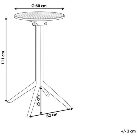 Tavolo Da Bar Da Giardino Legrena 60 Cm 60 Cm Nero - Foto 6