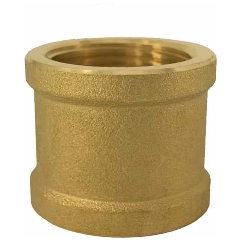 Raccordo Ottone 1 1/2 Pollice  Manicotto Filettato In Ottone - Foto 1