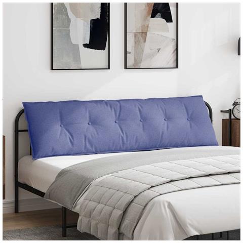 Cuscino per Schiena Blu jeans 180 x 19 x 50 cm Tessuto - Foto 2