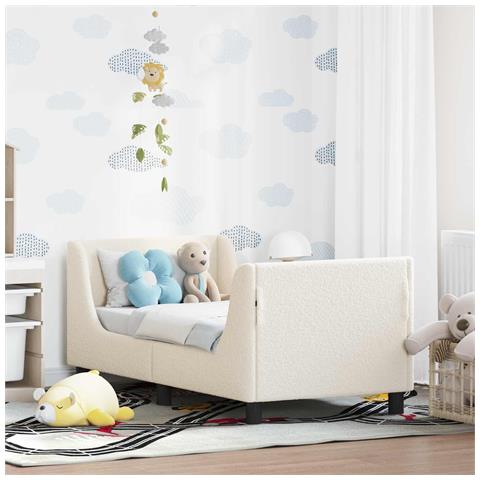 Struttura letto per bambini con testata Crema 70 x 140 cm - Foto 2