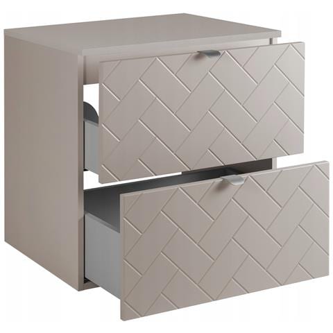 | Mobile sottolavabo 120 cm - Beige Mat - Mobili da bagno - Mobili da bagno - Mobile sottolavabo - Piano di lavoro marrone - Foto 2