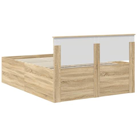 Struttura del letto con testiera Rovere Sonoma 150 x 200 cm - Foto 9