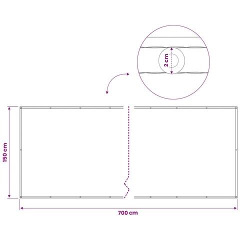 Schermo di Privacy per Balcone 150 x 700 cm - Foto 6